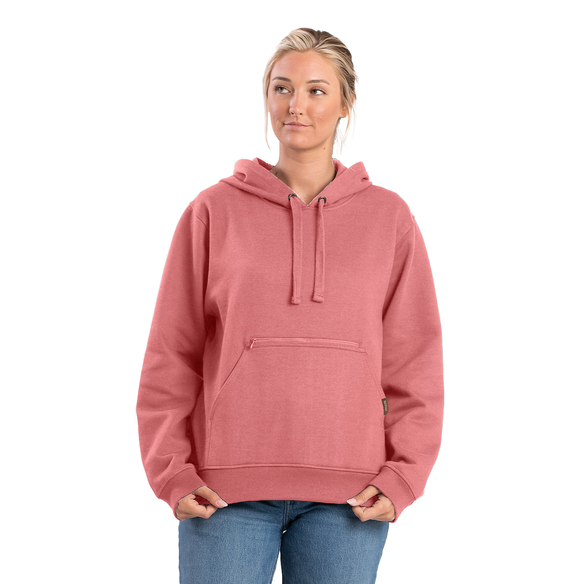 Berne Apparel Wn Hd Pullo Swtsh Plm Htr 3X
